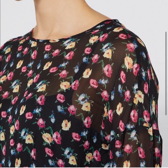 NWOT All Saints Floral long sleeves mini dress - Picture 4 of 6